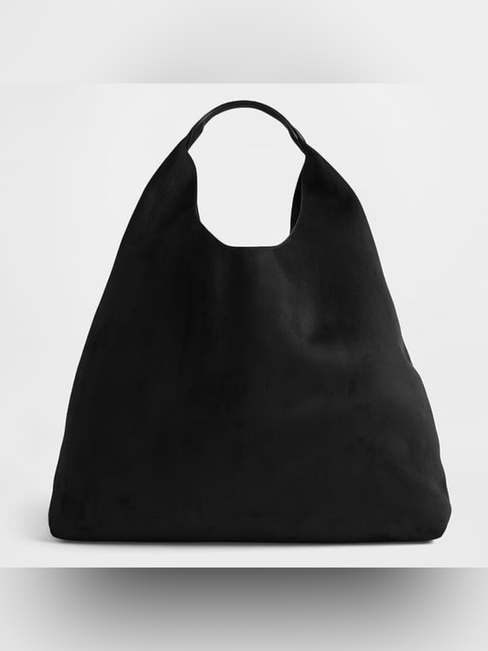 Banana Republic x Gap Vegan Suede Slouchy Large Black Shoulder Hobo Bag